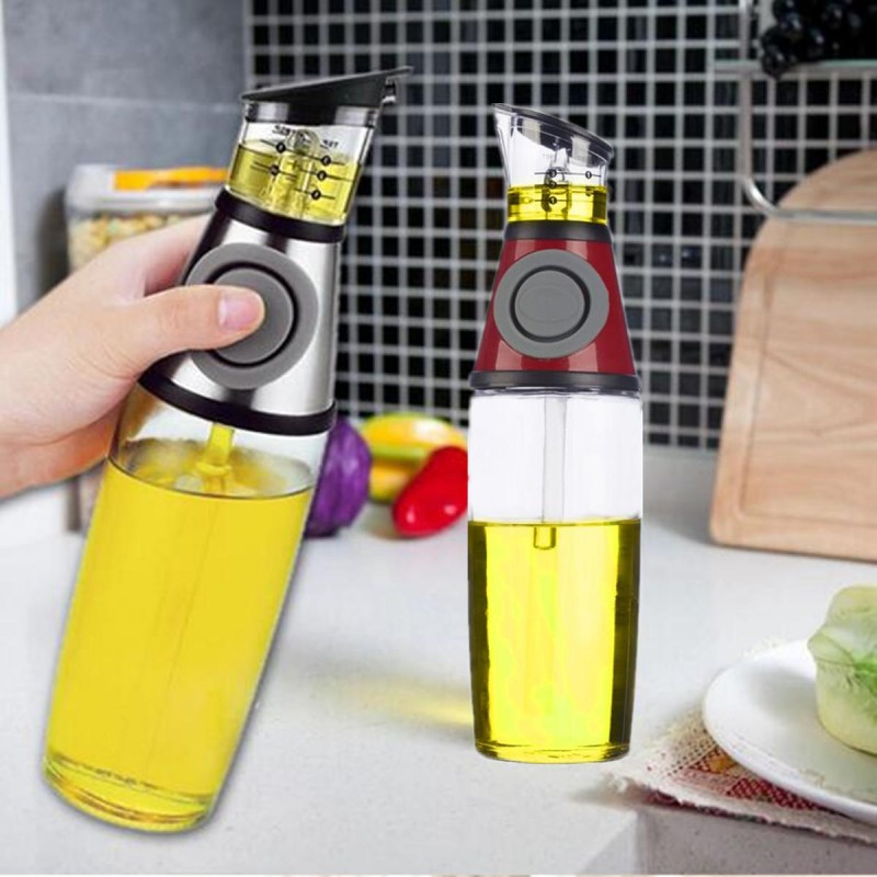 500ml Kitchen Glass Olive Oil Vinegar Dispenser Pourer Bottle With No-Drip Spout