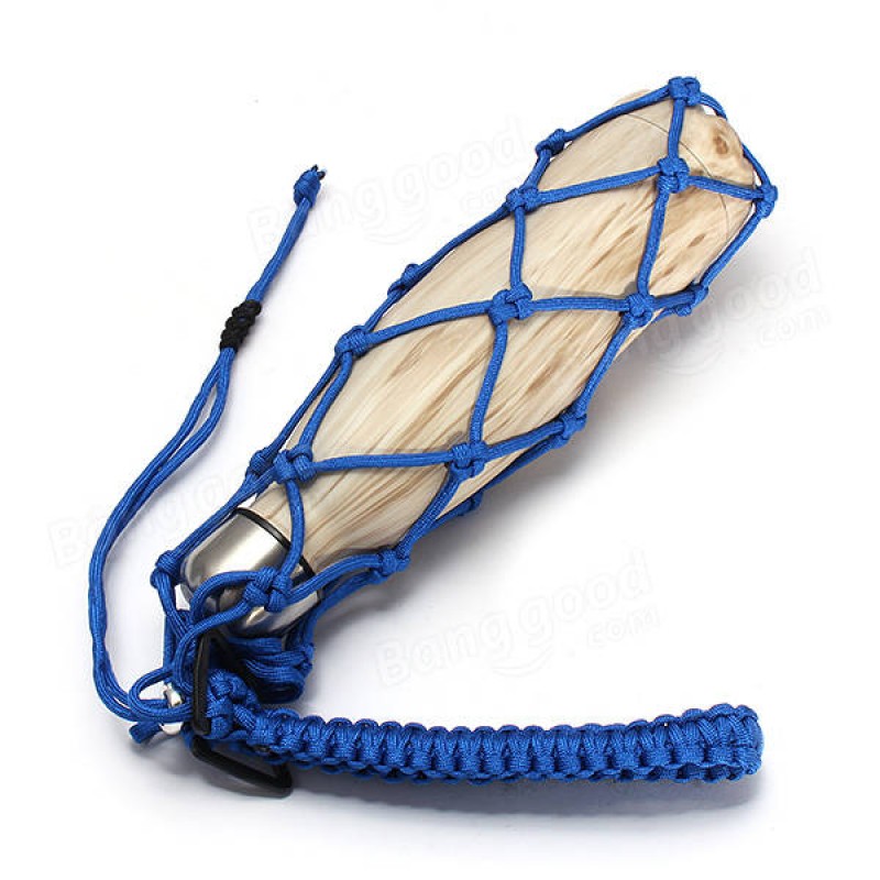 KC-BC020 Large Multifunctional Mesh Water Bottle Carrier Bag Travel Climbing Survival Rope