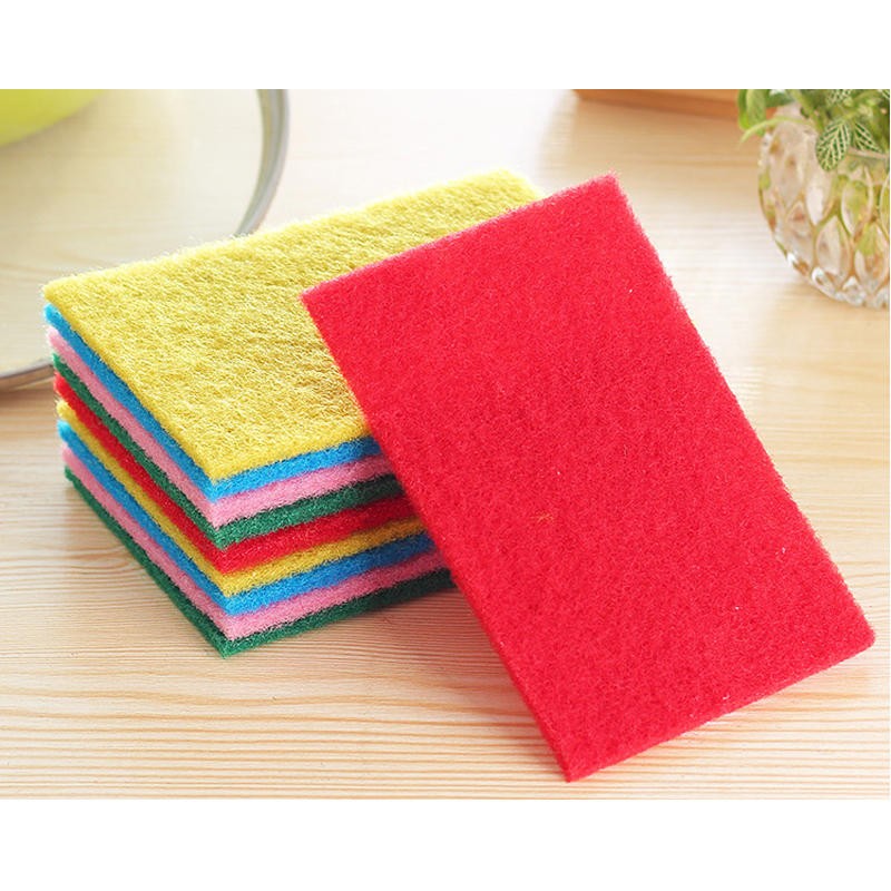 KC-CS15 10Pcs Dish Pan Washing Cleaning Sponge Brush Scrubber Dishcloth Cleaner Tool