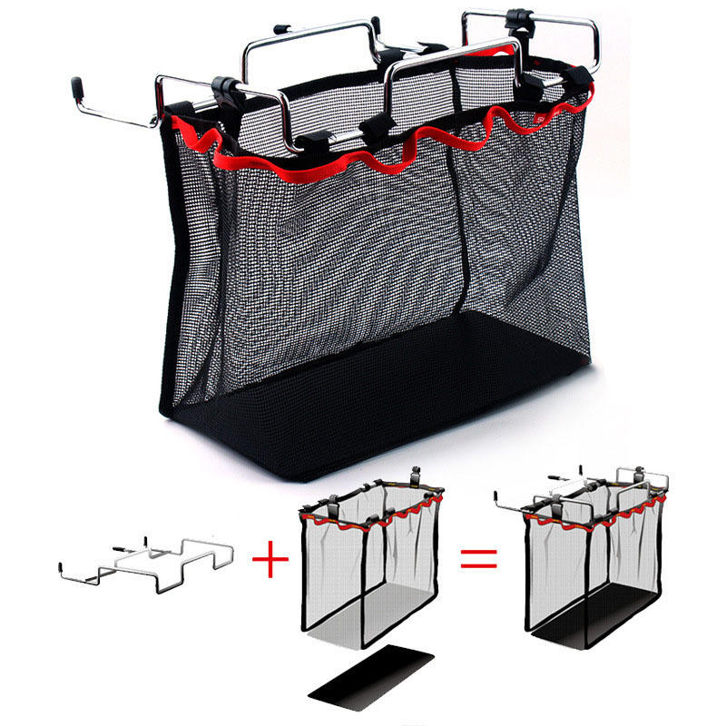 KC-KS02 Kitchen Organizer Utensils Holder Storage Mesh Bag Barbecue BBQ Tools With Iron Rack