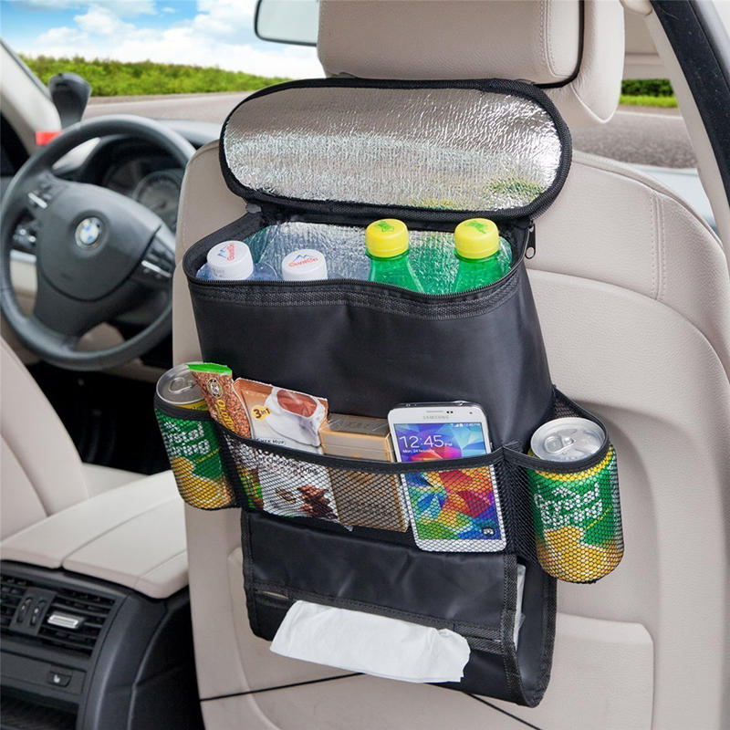 KC-KS03  Car Storage Bag Food Beverage Paper Towels Organizer Container  Picnic Lunch Dinner Bag Ice Cooler