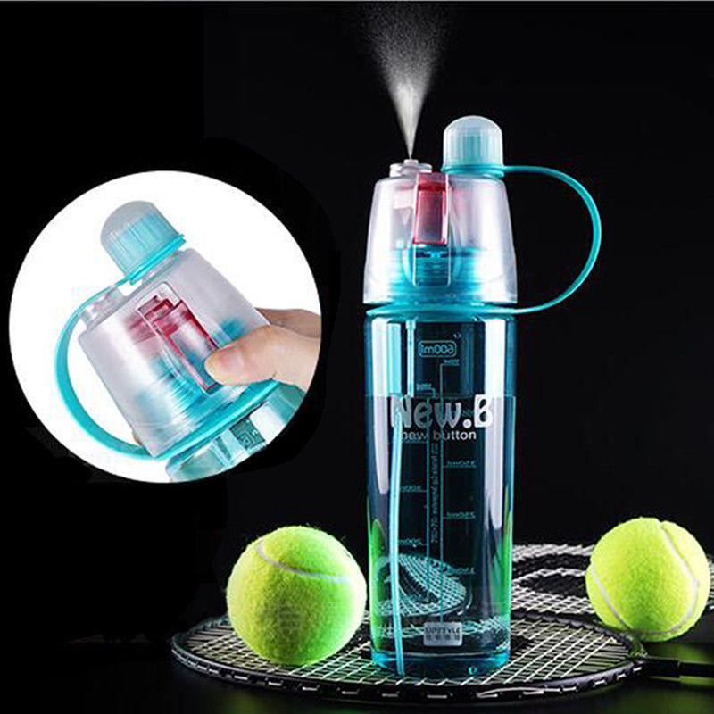 AU 600mL Portable Spray Water Drink Bottles Travel Outdoor Sport Cycling Running