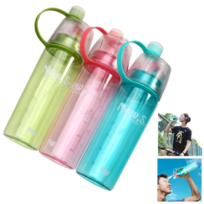 AU 600mL Portable Spray Water Drink Bottles Travel Outdoor Sport Cycling Running