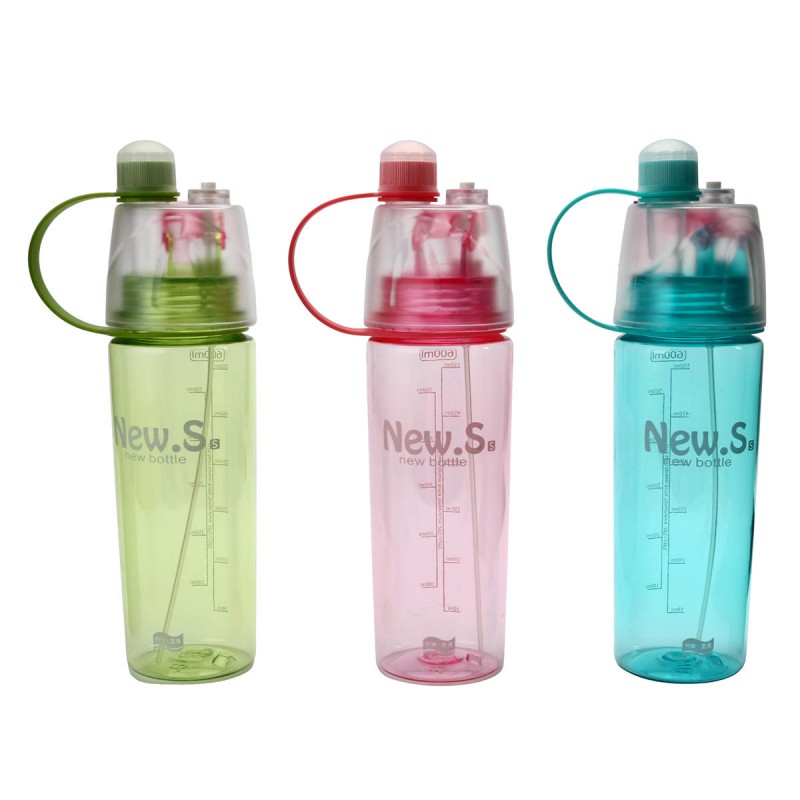 AU 600mL Portable Spray Water Drink Bottles Travel Outdoor Sport Cycling Running