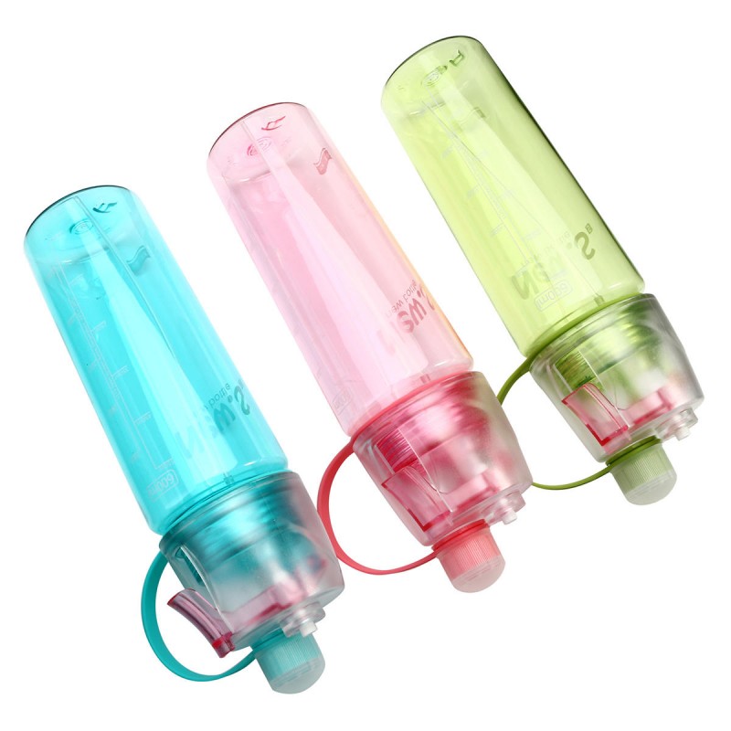 AU 600mL Portable Spray Water Drink Bottles Travel Outdoor Sport Cycling Running