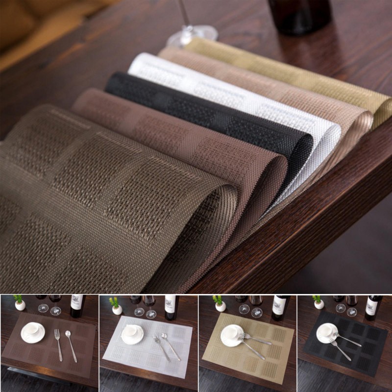 Heat Resistant Dining Table Mat Pad Placemat PVC Insulation Kitchen Tableware