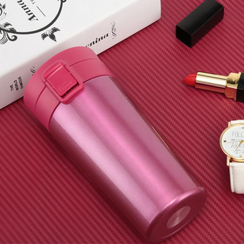 KC-IC02 Stainless Steel Vacuum Flasks Bounce Cover Coffee Thermos Mug Travel Bottle Insulation Cup