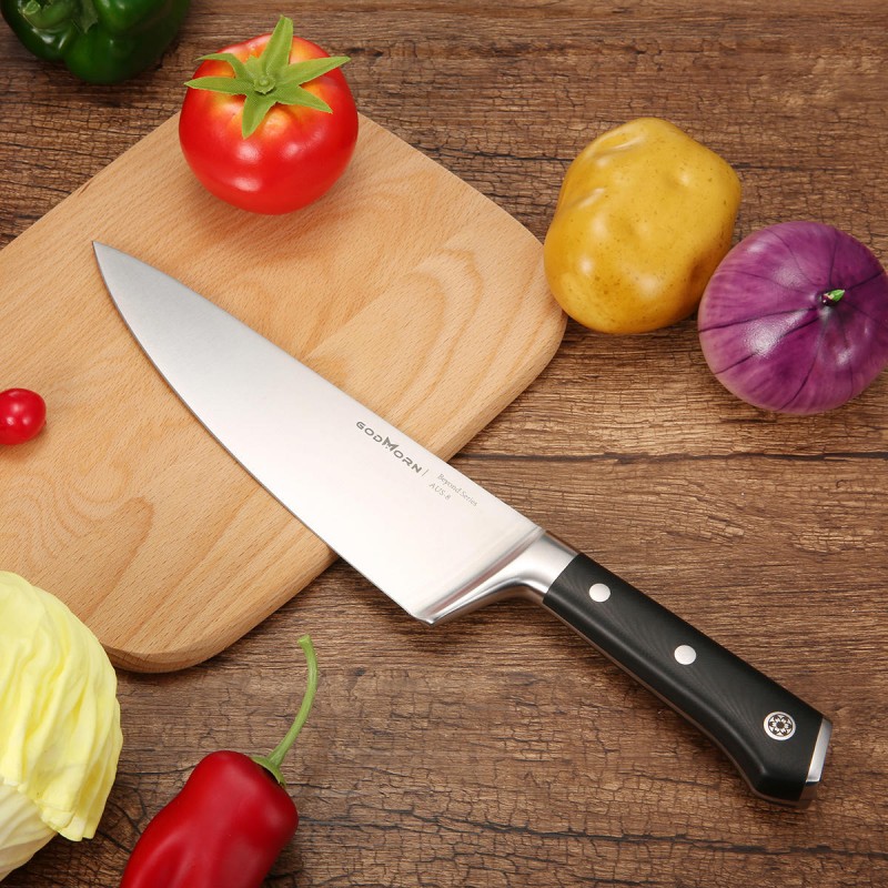 Godmorn Chef Knife 8 Inch AUS-8 Japanese Professional Kitchen Stainless Steel Knife with G10 Handle