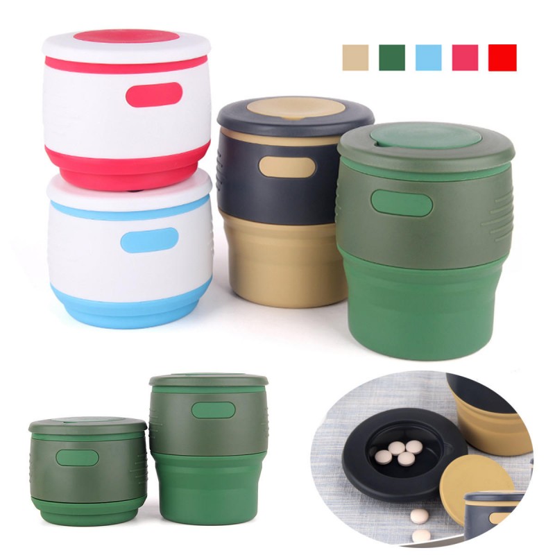 Silicone Folding Retractable Mug Collapsible Coffee Cup Outdoor Hiking Travel