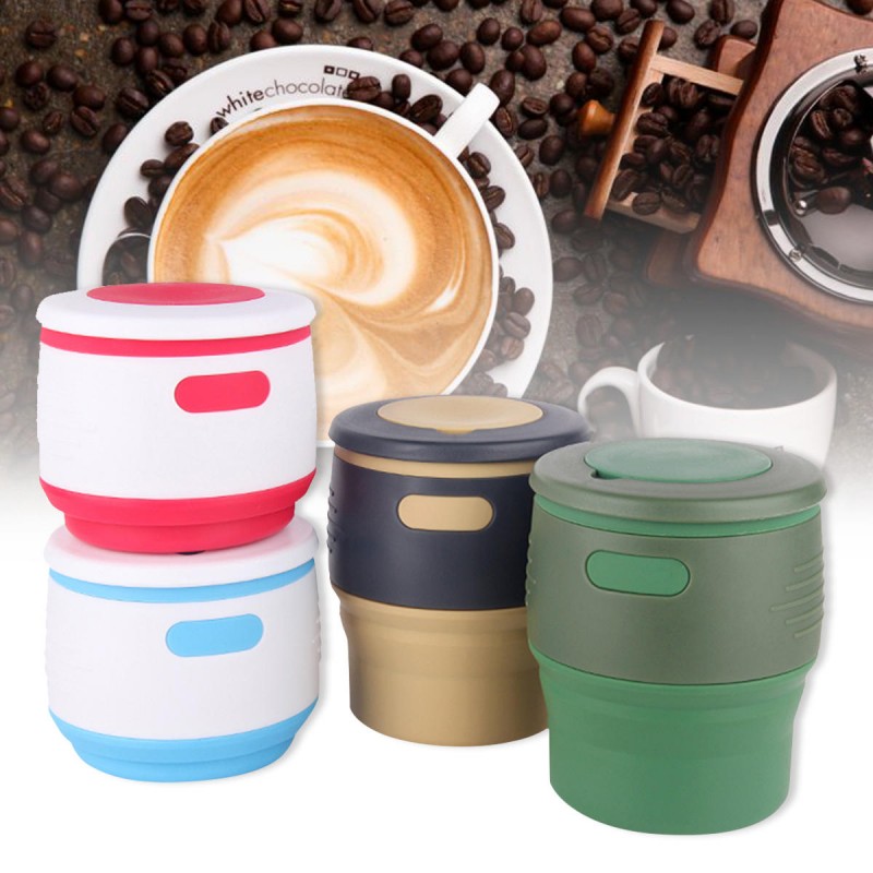 Silicone Folding Retractable Mug Collapsible Coffee Cup Outdoor Hiking Travel