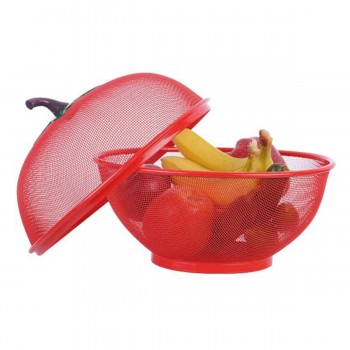 Apple Shape Mesh Fresh Fruits Storage Drain Basket...