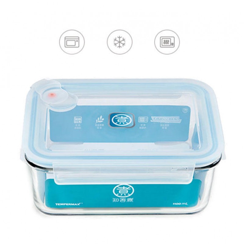 MIUI Kitchen Falling Resistant Glass Fresh Keeping Box Students Portable Lunch Box