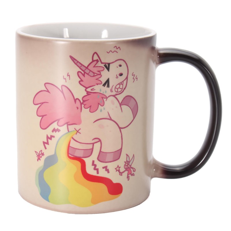 Funny Unicorn Heat Color Changing Ceramic Mug Coffee Milk Tea Cup Home Christmas Gift