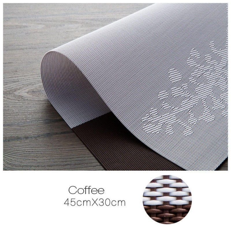 Placemat Fashion Pvc Dining Table Mat Disc Pads Bowl Pad Coasters Waterproof Table Cloth Pad Slip-Resistant Pad