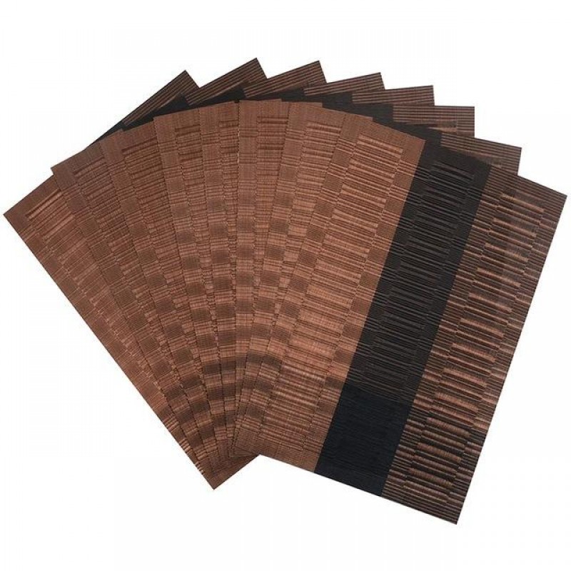 Top Finel PVC Kitchen Dinning Bamboo Table Placemats for Table Mat Manteles Individuales Doilies Cup Mats Coaster Pad