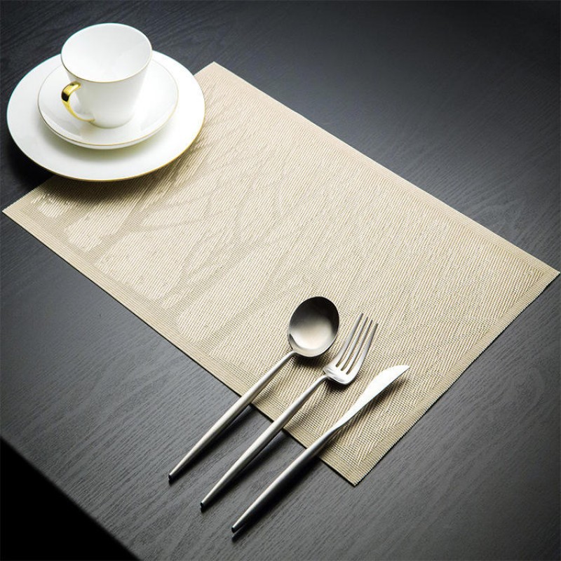 Placemat Fashion Pvc Dining Table Mat Disc Pads Bowl Pad Coasters Waterproof Table Cloth Pad Slip-Resistant Pad Tree Shape