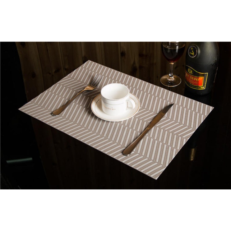 Placemat Fashion Pvc Dining Table Mat Disc Pads Bowl Pad Coasters Waterproof Table Cloth Pad Slip-Resistant Pad Three Colors