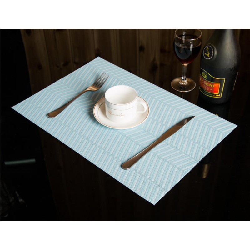 Placemat Fashion Pvc Dining Table Mat Disc Pads Bowl Pad Coasters Waterproof Table Cloth Pad Slip-Resistant Pad Three Colors