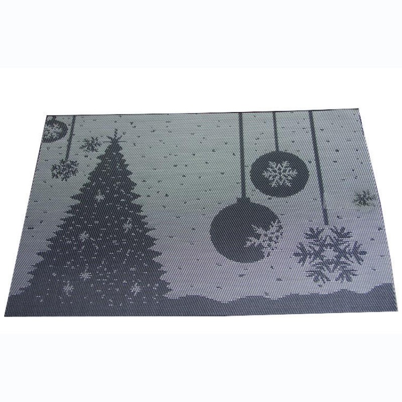 Placemat Fashion Pvc Dining Table Mat Christmas Disc Pads Bowl Pad Coasters Waterproof Table Cloth Pad Slip-Resistant Pad