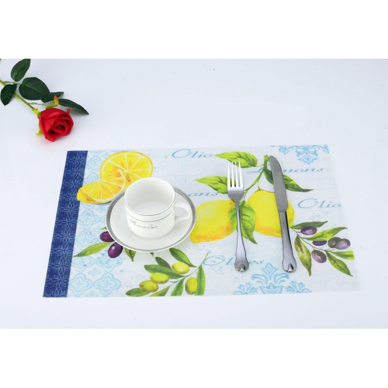 Placemat Fashion Pvc Dining Table Mat Disc Pads Bowl Pad Coasters Waterproof Table Cloth Pad Slip-Resistant Pad Multi-shape