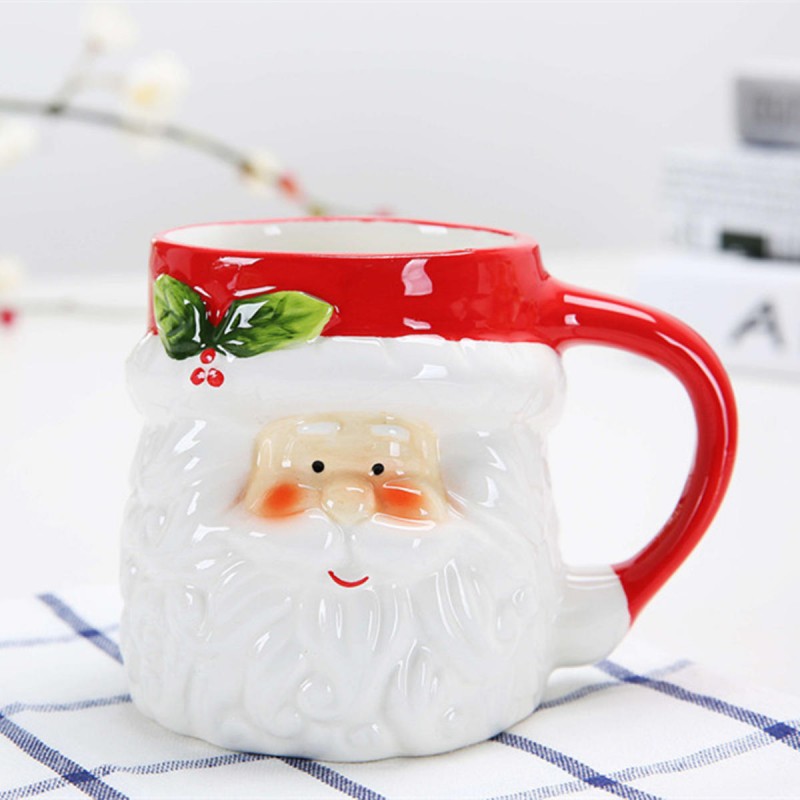 3D Christmas Mug Ceramic Coffee Mugs Elk Santa Claus Penguin Snowman Gifts Mug