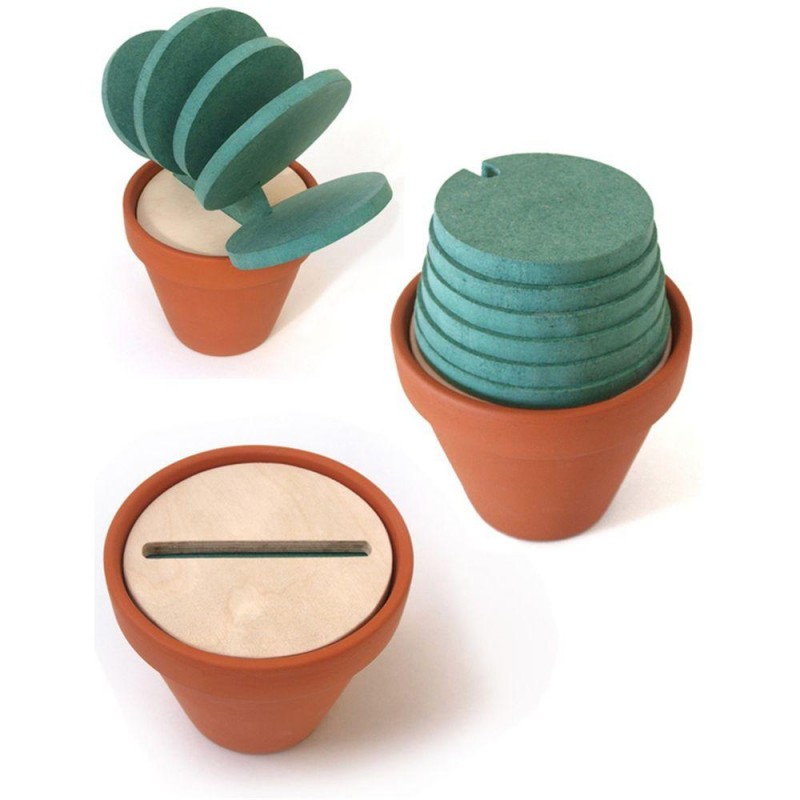 DIY Table Decoration Novelty Cup Heat Insulation Mat Heat Insulation Cactus Potted Coasters Nonslip Pad Set 7 Pieces