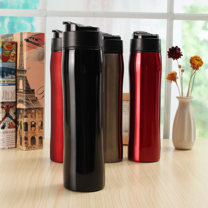 Self Lock Travel French Press Bottle Coffee Maker Insulated Cafetiere Cup Mug