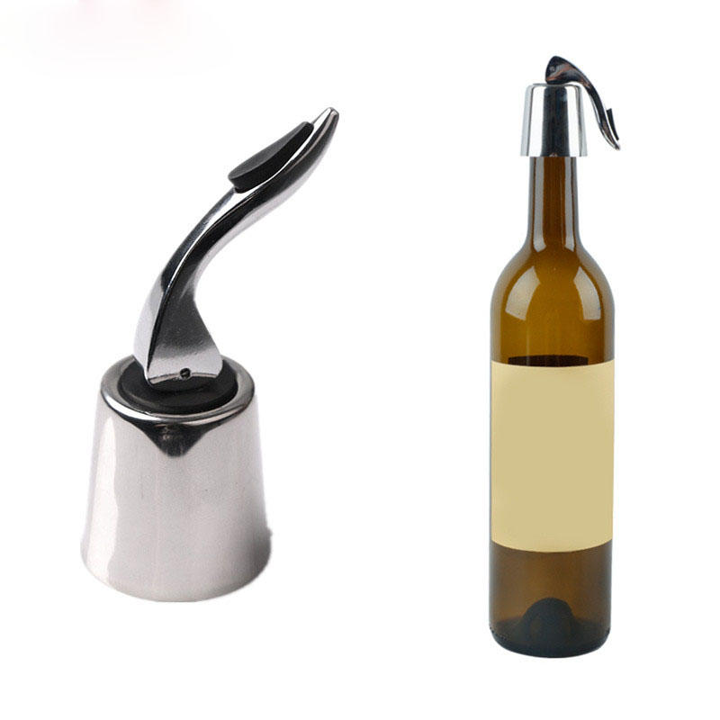 KC-SP002  1pc Wine Vacuum Bottle Stopper Stainless Steel Home Bar Wine Collection Red Wine Champagne Stopper