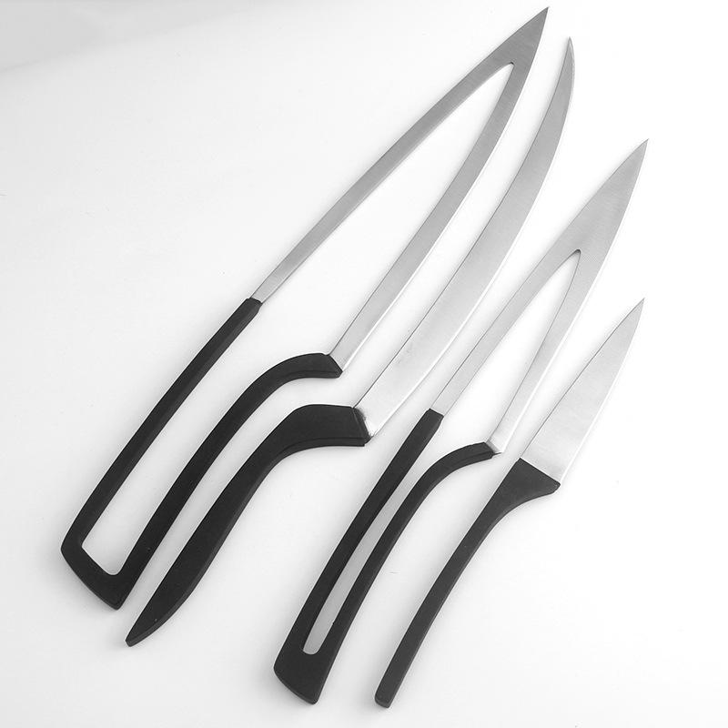 KC-KF38 Overlap Multi Kitchen Knives 4pcs/set Camping Stainless Steel Knife Sets