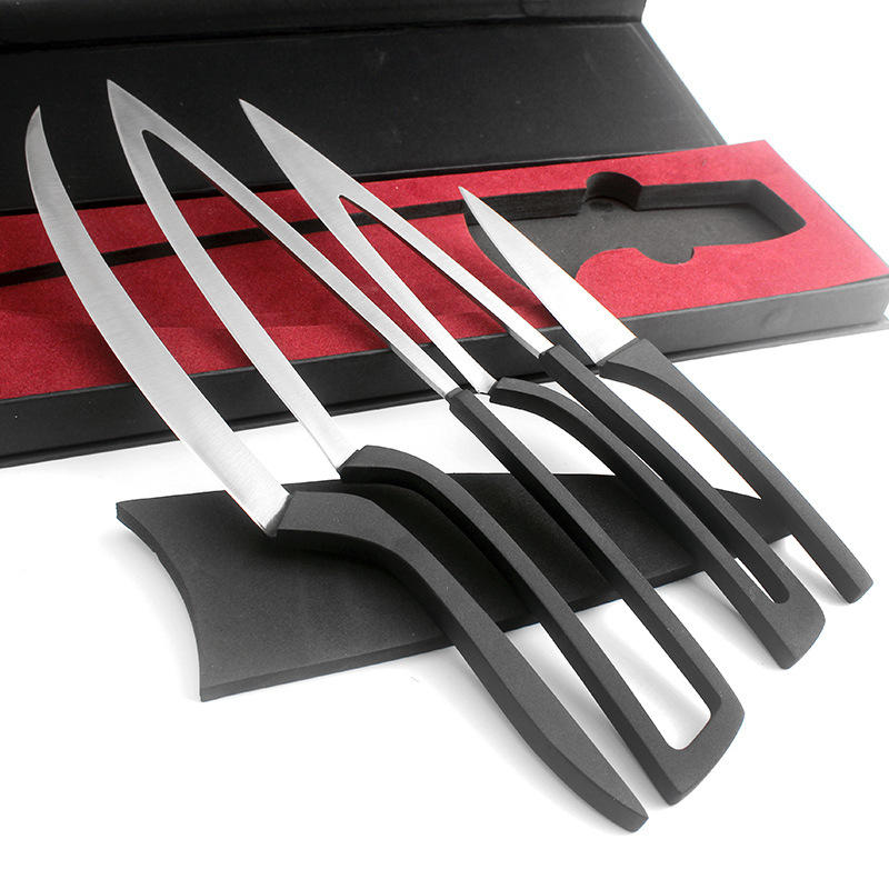 KC-KF38 Overlap Multi Kitchen Knives 4pcs/set Camping Stainless Steel Knife Sets