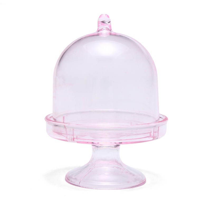 12 Pcs Mini Cake Stand Cupcake Box Plastic Candy Box Holder With Cover Kitchen Storage Container