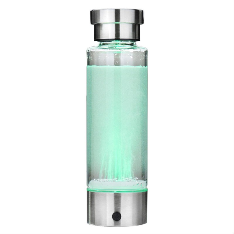 USB Rechargeable Intelligent Hidrogen Rich Water Bottle Ionizer Portable Glass