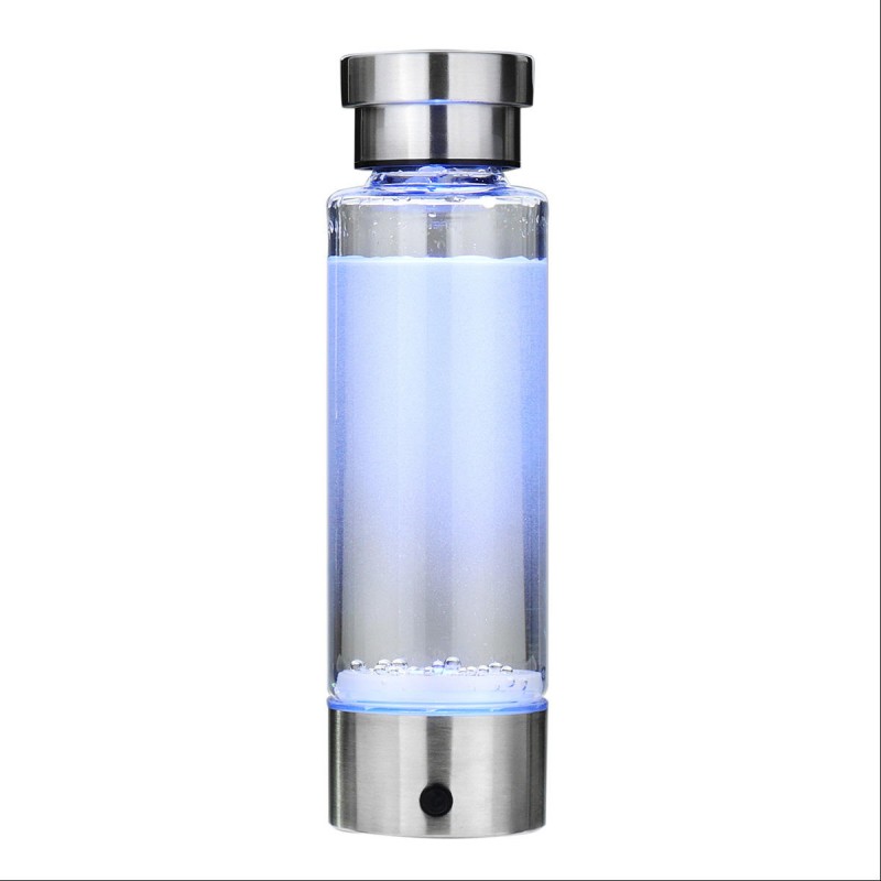 USB Rechargeable Intelligent Hidrogen Rich Water Bottle Ionizer Portable Glass