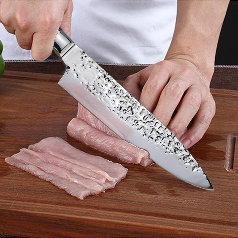 MYVIT K6MK7CR Kitchen Knives 8&quot;Inch Stainless Steel Knife High Grade Frozen Meat Cutter Wood Handle