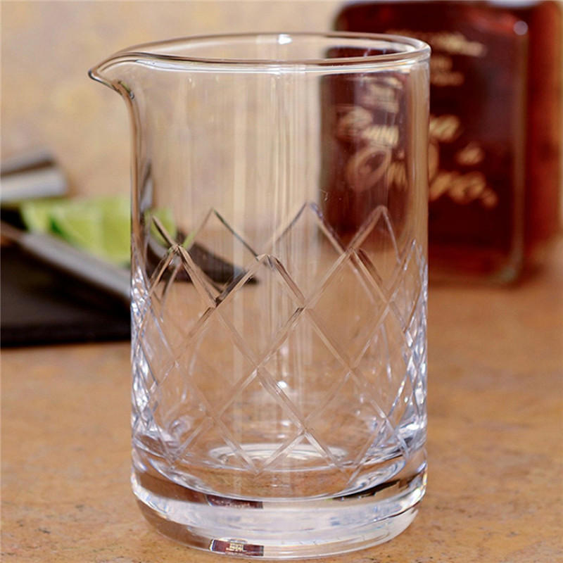 550ml Cocktail Mixing Glass Crystal Bartender Drinkware Beer Drink Whiskey Coffee Cup