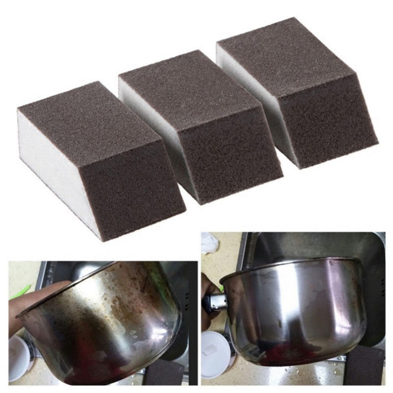 KT-630 Magic Clean Brush Alumina Emery Sponge Rust Dirt Stains Clean Brush Bowl Wash Pot Home Kitchen Cleaning Brush