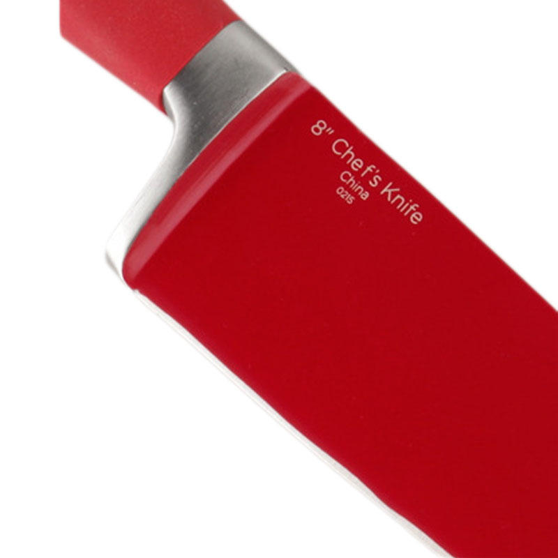 Stainless Steel Knife Red Fruit Knife Peeler Creative Muti-funtion Chef Knife Kitchen Meat Slicing Knife