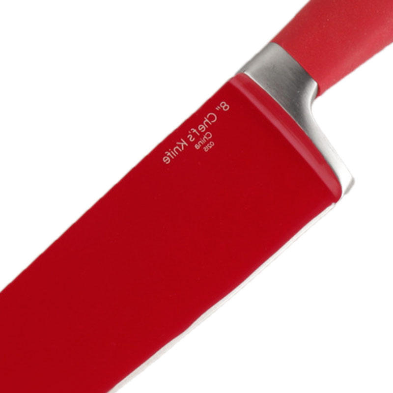 Stainless Steel Knife Red Fruit Knife Peeler Creative Muti-funtion Chef Knife Kitchen Meat Slicing Knife