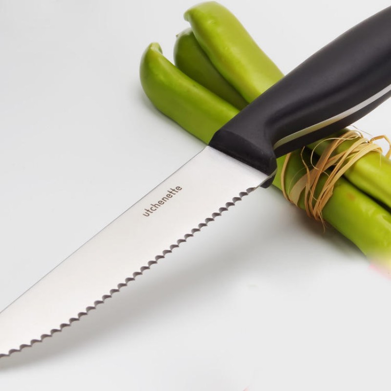 KF-16 Multifunctional High Quality Stainless Steel Bread Fruit Steak Easy Cutting Sharp Kitchen Knife