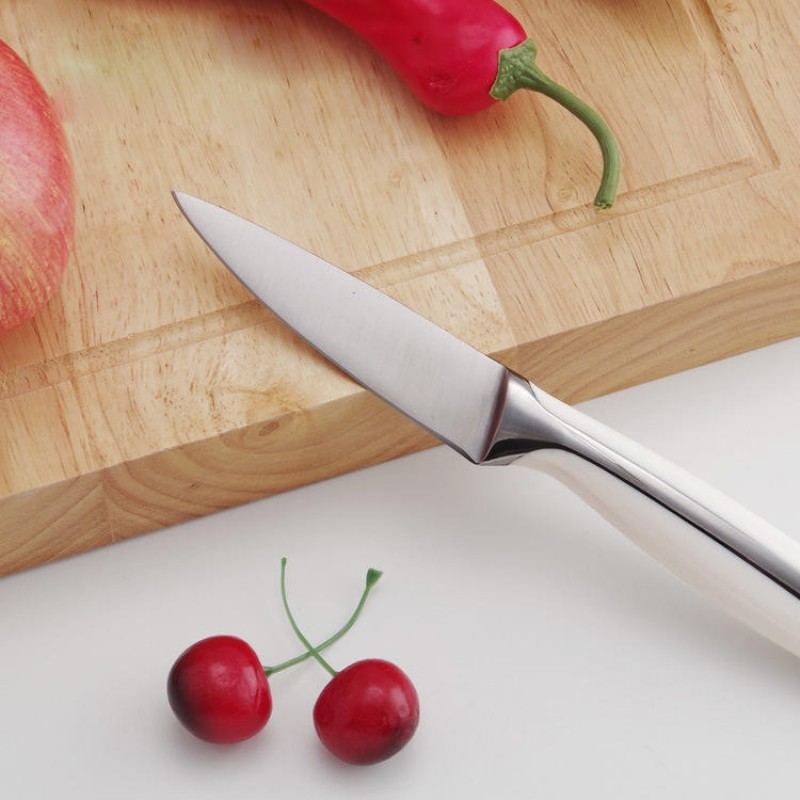 KF-18 Portable White High Quality Stainless Steel Fruit Easy Cutting Peeling Sharp Kitchen Knife