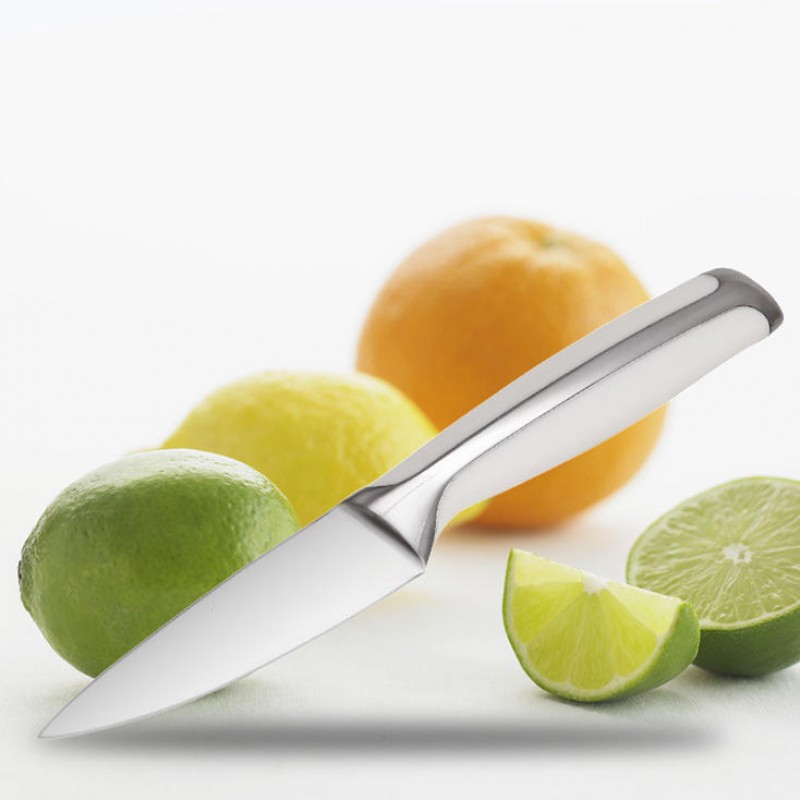 KF-18 Portable White High Quality Stainless Steel Fruit Easy Cutting Peeling Sharp Kitchen Knife