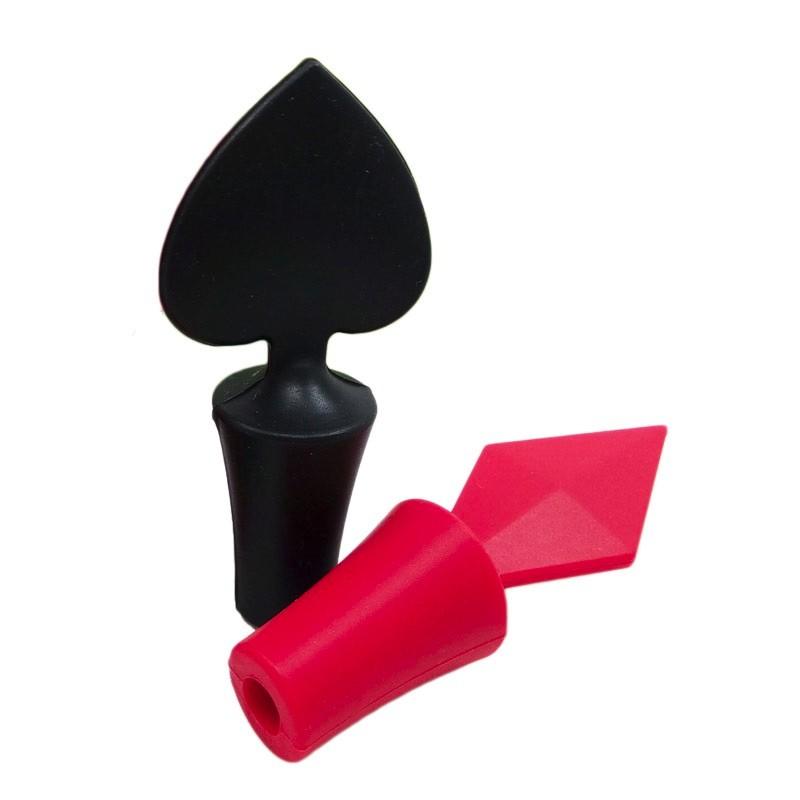 Poker Shaped Wine Stopper 1 Piece Silicone Vacuum Sealed Wine Stopper Bar Tools