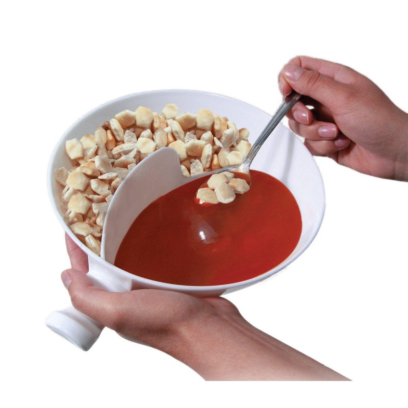 Multifunctional Plastic Cereal Bowl Snacks Containers Separate Containers for Snacks and Milk with Handle Design 'n Grip