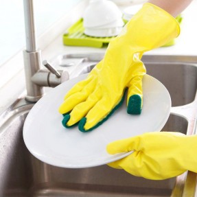 1 Pair Creative Home Washing Cleaning Gloves Garde...