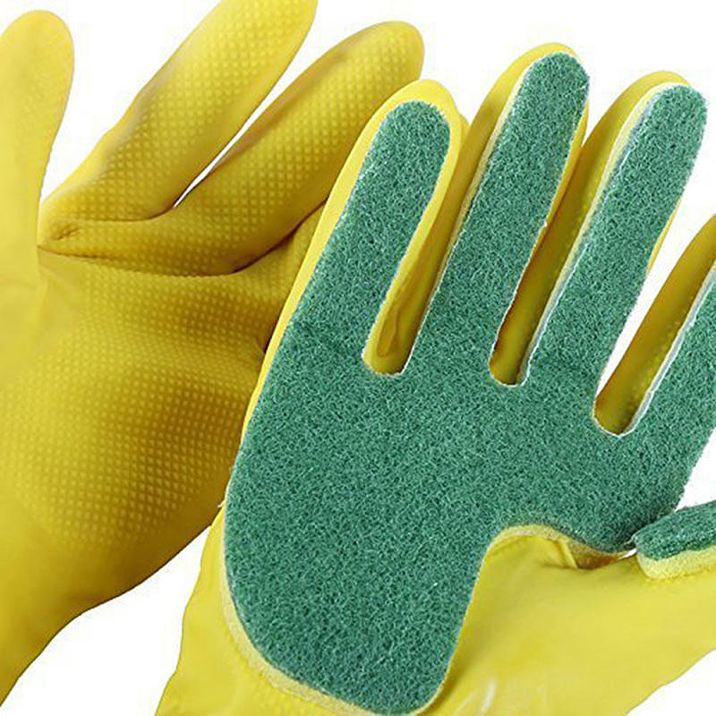 1 Pair Creative Home Washing Cleaning Gloves Garden Kitchen Dish Sponge Fingers Rubber Household Cleaning Gloves For Dishwashing  Cooking Glove 1 Pair