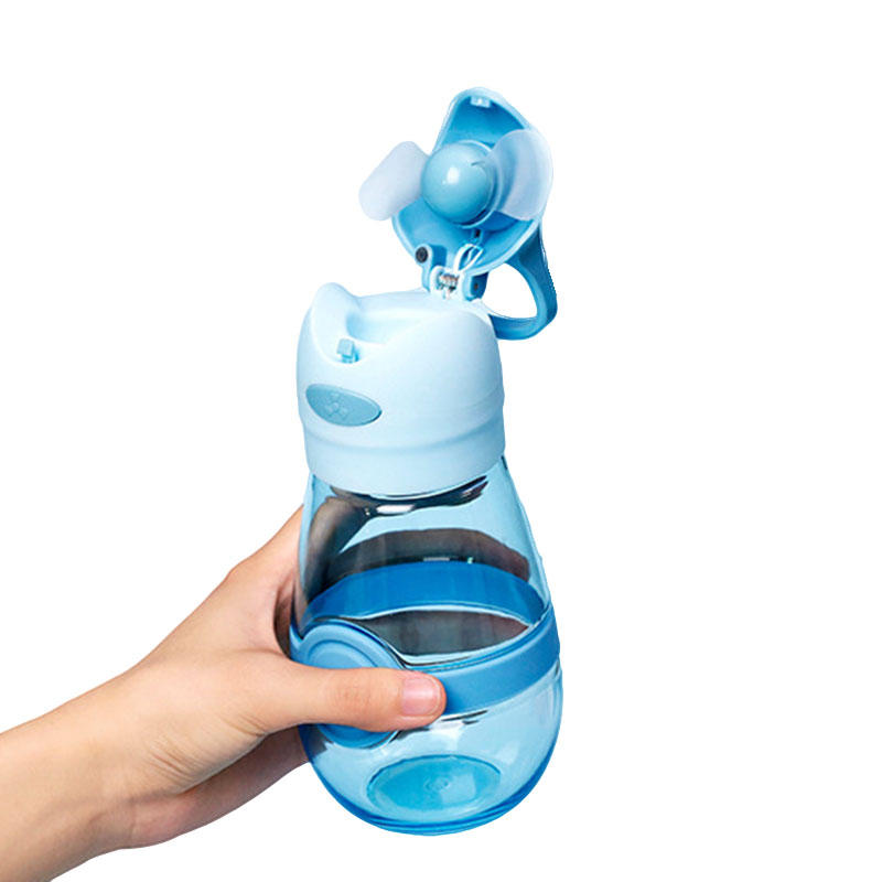 400ML Fan Cup Portable Water Bottle With Mini USB Fan Handy BPA-Free Heat-Resisting Without Dripping Water Bottle For Outdoors