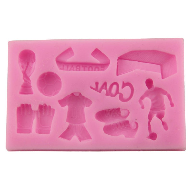 European Cup Football Silicone Fondant Soap 3D Cake Mold Cupcake Jelly Candy Chocolate Decoration Baking Tool Baking Mold