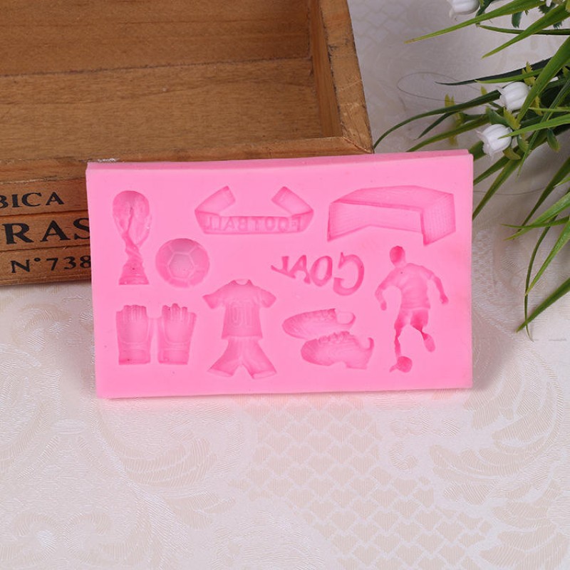 European Cup Football Silicone Fondant Soap 3D Cake Mold Cupcake Jelly Candy Chocolate Decoration Baking Tool Baking Mold