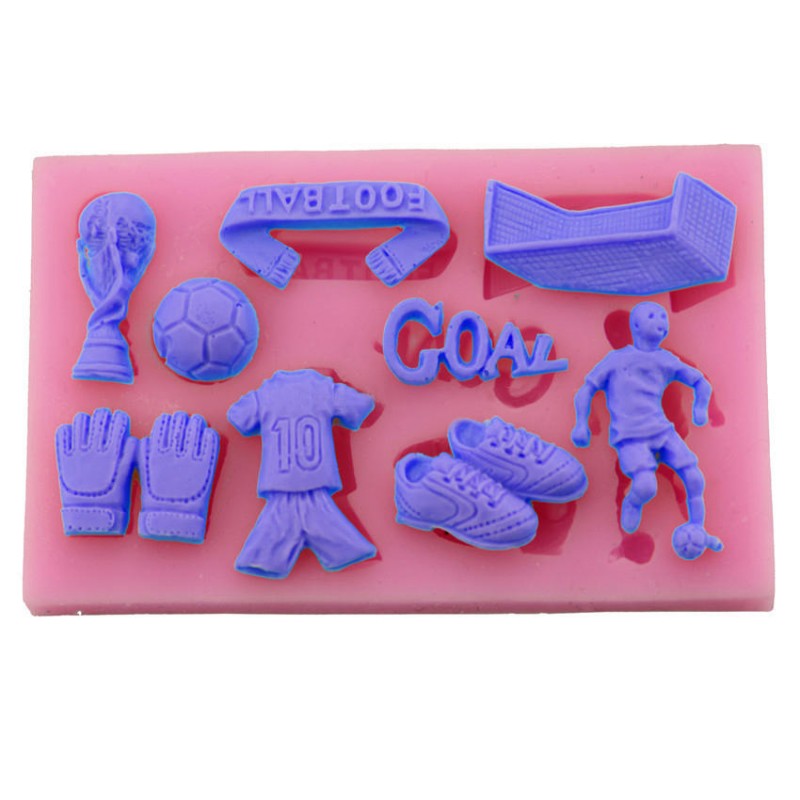 European Cup Football Silicone Fondant Soap 3D Cake Mold Cupcake Jelly Candy Chocolate Decoration Baking Tool Baking Mold