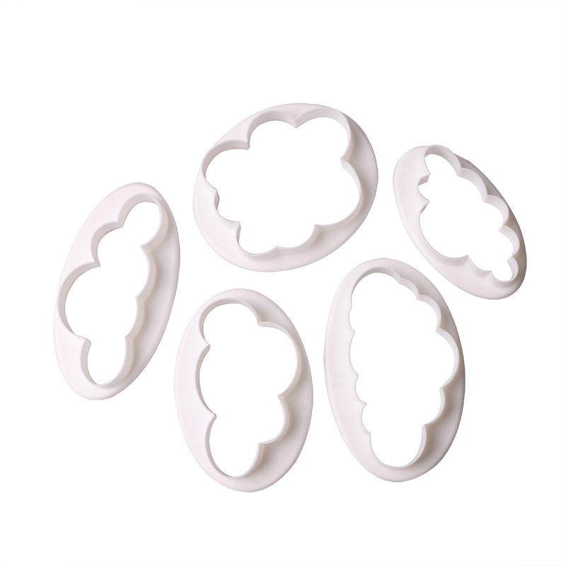 5pcs Fondant Cutter Cloud Plastic Cake Cookie Biscuit Cutter Fondant Cake Baking Mold Decorating Tools Sugarcraft